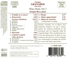 Enrique Granados (1867-1916): Klavierwerke Vol.3, CD