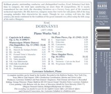 Ernst von Dohnanyi (1877-1960): Klavierwerke Vol.2, CD