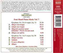 Johannes Brahms (1833-1897): Klaviermusik zu 4 Händen Vol.7, CD