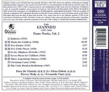 Luis Gianneo (1897-1968): Klavierwerke Vol.2, CD