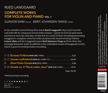 Rued Langgaard (1893-1952): Sämtliche Werke für Violine &amp; Klavier Vol.1, Super Audio CD