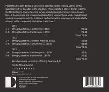 Peter Heise (1830–1879), Meister des Gesangs in Dänemark. 3-CD Set, Nordic String Quartet, Weltpremieren der Quartette 4-6.