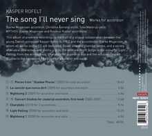 Kasper Rofelt (geb. 1982): Werke für Akkordeon "The Song I'll never sing", CD