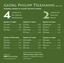 Georg Philipp Telemann (1681-1767): Sonaten für Blockflöte &amp; Bc aus "Der getreue Musikmeister", CD