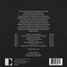 Ein Text beschreibt Kronborg als bekannteste dänische Burg, musikalische Themen und eine 8-CD-Sammlung von Musica Ficta.