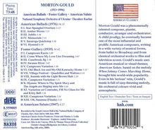 Morton Gould (1913-1996): American Ballads, CD