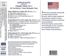 Arthur Foote (1853-1937): Klavierquintett op.38, CD