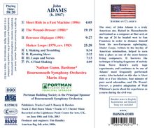 John Adams (geb. 1947): Shaker Loops, CD