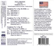 Paul Creston (1906-1985): Symphonien Nr.1-3, CD