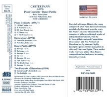 Carter Pann (geb. 1972): Klavierkonzert, CD