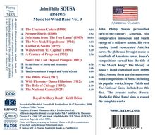 John Philip Sousa (1854-1932): Music for Wind Band Vol.3, CD