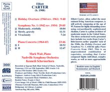 Elliott Carter (1908-2012): Symphonie Nr.1, CD