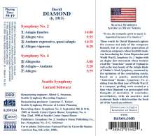 David Diamond (1915-2005): Symphonien Nr.2 &amp; 4, CD