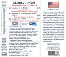 Gloria Coates (1938-2023): Symphonien Nr.1,7,14, CD