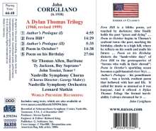 John Corigliano (geb. 1938): A Dylan Thomas Trilogy, CD