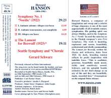 Howard Hanson (1896-1981): Symphonie Nr.1, CD