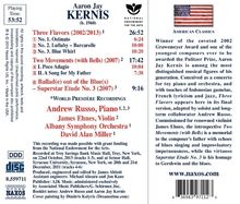 Aaron Jay Kernis (geb. 1960): Three Flavors für Klavier &amp; Orchester, CD