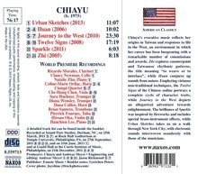 Hsu Chiayu (geb. 1975): Journey to the West für Streichquartett, CD