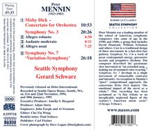 Peter Mennin (1923-1983): Symphonien Nr.3 &amp; 7, CD