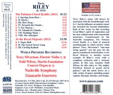 Terry Riley (geb. 1935): The Palmian Chord Ryddle für elektrische Violine &amp; Orchester, CD