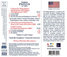 Stephen Paulus (1949-2014): Konzert für Streichquartett &amp; Orchester "Three Places of Enlightenment", CD