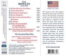 Paul Bowles (1910-1999): Sämtliche Klavierwerke Vol.2, CD