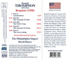 Randall Thompson (1899-1984): Requiem, CD