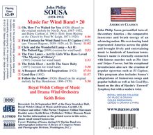 John Philip Sousa (1854-1932): Music for Wind Band Vol.20, CD