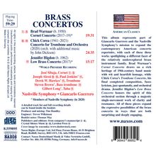 BRASS CONCERTOS; Playing Time: 59:29; American Classics; Nashville Symphony; www.naxos.com; CD-Abbildungen und Texte.