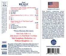 Paul Reale (1943-2020): Klavierkonzert Nr.1, CD