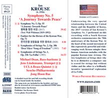 Ian Krouse (geb. 1956): Symphonie Nr.5 op. 55 "A Journey towards Peace", CD