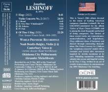 Jonathan Leshnoff (geb. 1973): Violinkonzert Nr.2, CD