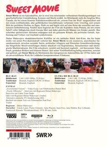 "Sweet Movie" Beschreibung: Ein Episodenfilm über gesellschaftliche Themen. Regie: Dušan Makavejev. Enthält Blu-ray-Details und Bilder.