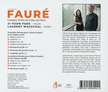 Gabriel Faure (1845-1924): Sonaten für Violine &amp; Klavier Nr.1 &amp; 2, CD