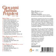 Giovanni Battista Pergolesi, 1710-1736. "Stabat Mater" und "Salve Regina" Werke und Tracklisten. Künstler: Elena Bertuzzi, Marie Pons.