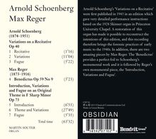 Max Reger (1873-1916): Variationen &amp; Fuge op.73, CD