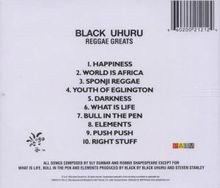 Black Uhuru: Reggae Greats, CD