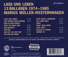 Westernhagen: Lass uns Leben - 13 Balladen 1974 - 1985, CD