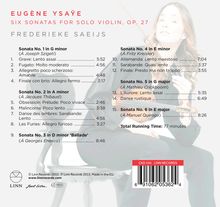 Eugene Ysaye (1858-1931): Sonaten für Violine solo op.27 Nr.1-6, Super Audio CD