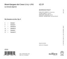 Henri-Jacques de Croes (1705-1786): Triosonaten op.5 Nr.1-6 - "La Sonate egaree", CD