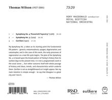 Thomas Wilson (1927-2001): Symphonien Nr. 3 &amp; Nr. 4 "Passeleth Tapestry", CD