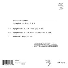 Franz Schubert (1797-1828): Symphonien Nr.5 &amp; 8, CD