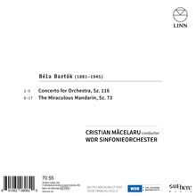 Texte: Béla Bartók (1881-1945), Concerto for Orchestra, The Miraculous Mandarin. Unten rechts ein rundes Logo mit "LINN".