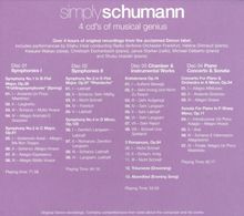 Robert Schumann (1810-1856): Simply Schumann, 4 CDs