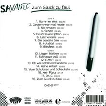 The Savants: Zum Glück zu faul, LP