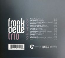Frank Delle (geb. 1970): For All We Know, CD