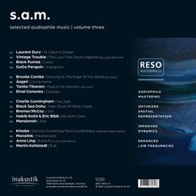 s.a.m. selected audiophile music | volume three. Musikstücke von Künstlern wie Laurent Dury, Black Pumas, Rival Consoles.