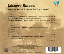 Johannes Brahms (1833-1897): Symphonie Nr.3 für 2 Klaviere, 2 CDs