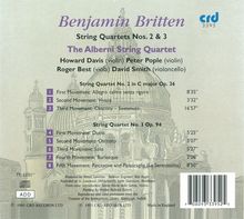 Benjamin Britten (1913-1976): Streichquartette Nr.2 &amp; 3, CD