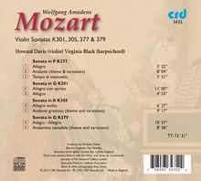 Wolfgang Amadeus Mozart (1756-1791): Sonaten für Violine &amp; Klavier, CD